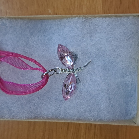 Alexandrite Crystal Dragonfly Necklace - Picture 2 of 5